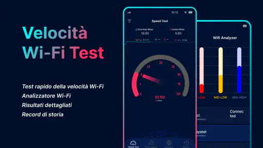Test di velocità wi-fi screenshot