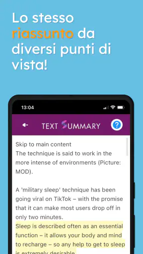 Text Summary - Riassumi testi screenshot