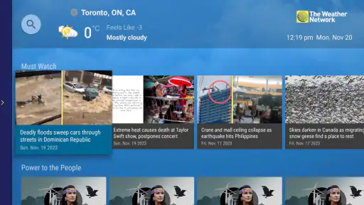 The Weather Network screenshot
