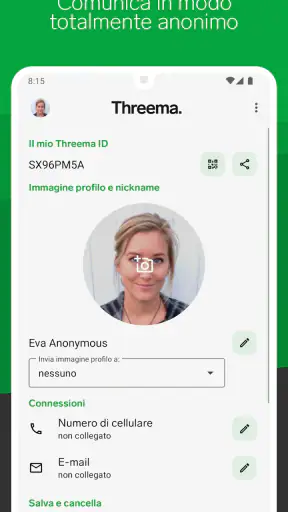 Threema. App messaggi sicura screenshot