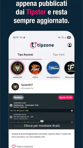 Tipzone screenshot
