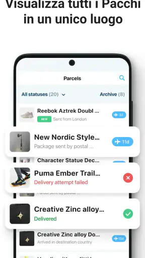 Traccia Pacco - pkge Mobile screenshot