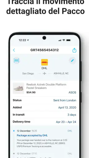 Traccia Pacco - pkge Mobile screenshot