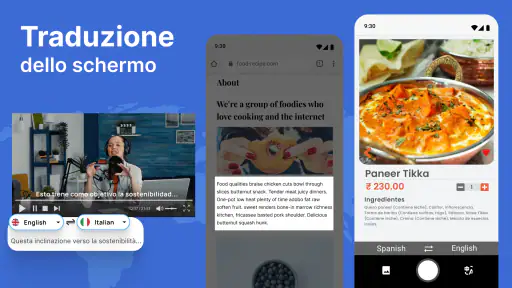Traduzione dello schermo screenshot