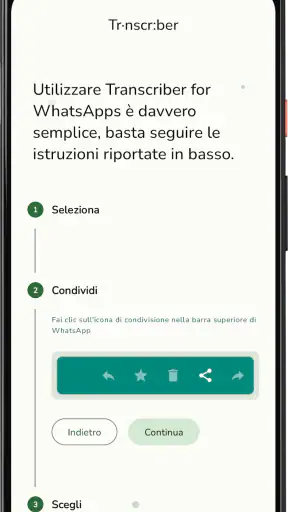 Transcriber per WhatsApp screenshot
