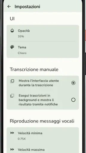 Transcriber per WhatsApp screenshot