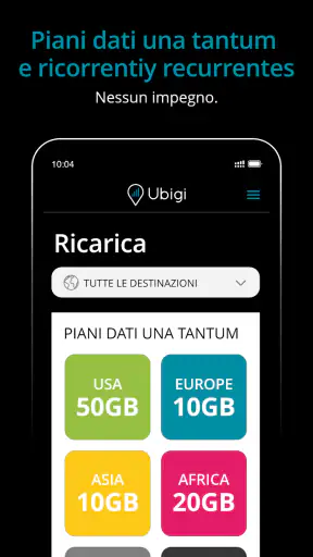 Ubigi: eSIM viaggio & dati screenshot