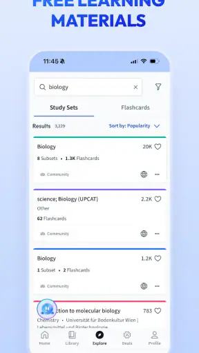 Vaia: Studiare. Flashcards screenshot