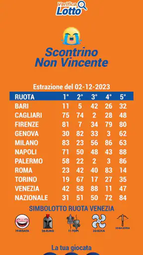 Verifica Lotto - Verifica vinc screenshot