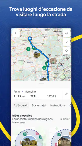 ViaMichelin GPS, Mappe screenshot