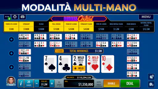 Video Poker di Pokerist screenshot