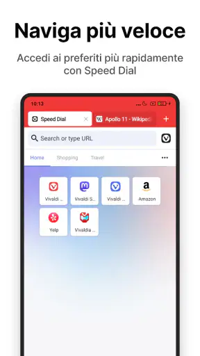Vivaldi, browser veloce sicuro screenshot