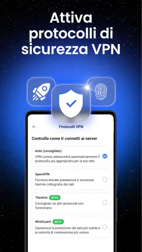 VPN Lumos: VPN veloce Italia screenshot