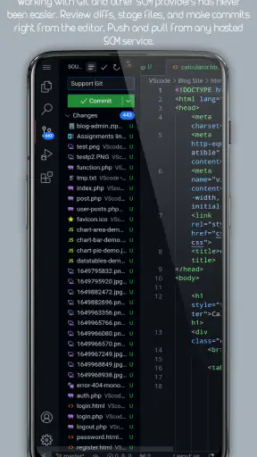 VScode for Android screenshot