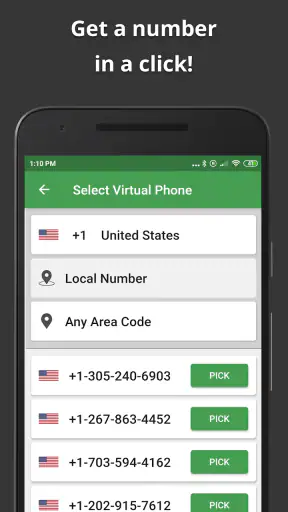 Wabi: Numero telefono virtuale screenshot