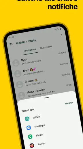 WAMR: messaggi eliminati screenshot