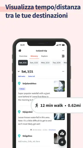 Wanderlog Viaggia Itinerario screenshot