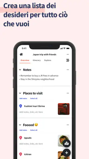 Wanderlog Viaggia Itinerario screenshot