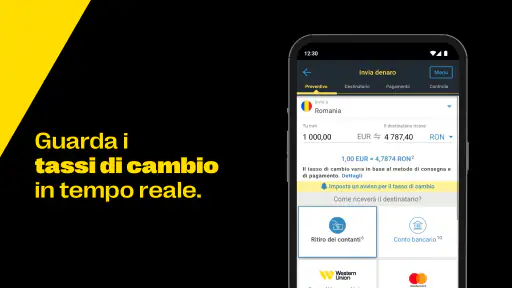 Western Union Invio denaro screenshot