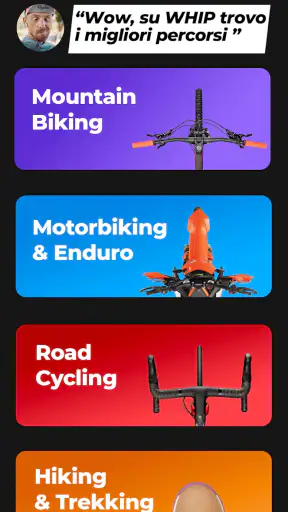 WHIP LIVE Moto, Bici, Trekking screenshot