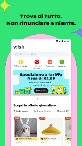 Wish: compra e risparmia screenshot