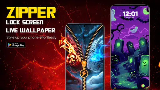 Zipper Lock Screen & Wallpaper screenshot