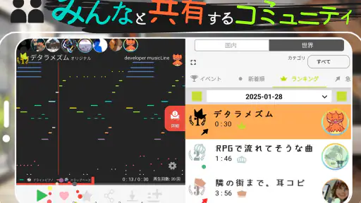 3分作曲-musicLine- screenshot