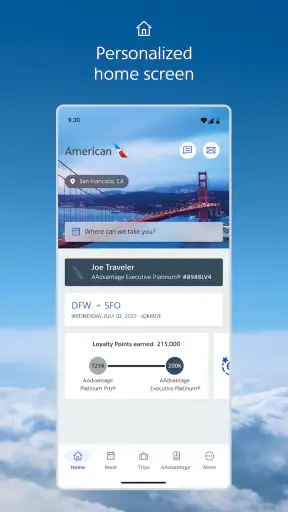 American Airlines screenshot