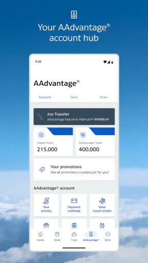 American Airlines screenshot