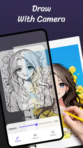 AR お 絵 描 き アプリ- スケッチ 線画 絵 画 screenshot