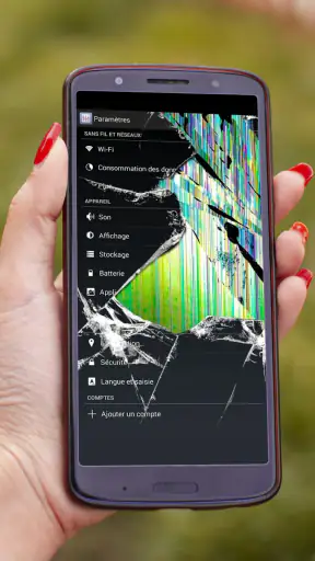 Broken Screen: ひび, 壊れた画面のいたずら screenshot