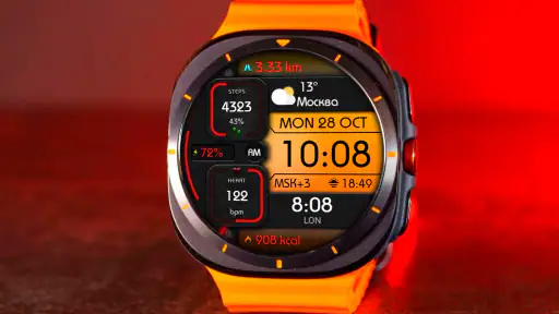 DIGI MONODARK WS74 Watch face screenshot