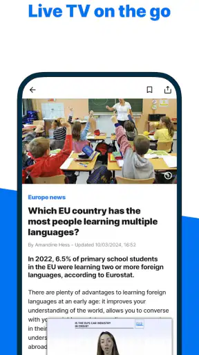 Euronews - Daily, live TV news screenshot