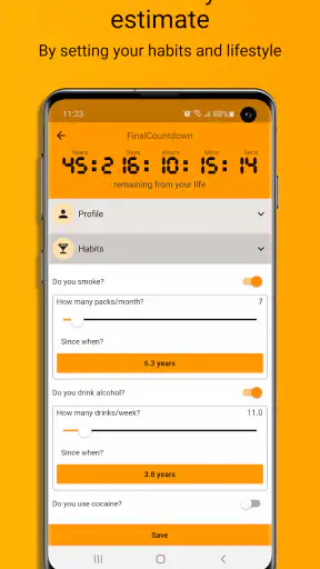 FinalCountdown Bucket List App screenshot