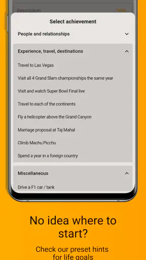 FinalCountdown Bucket List App screenshot