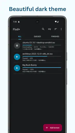 Flud+ screenshot