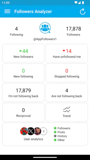 Followers Analyzer for Twitter screenshot