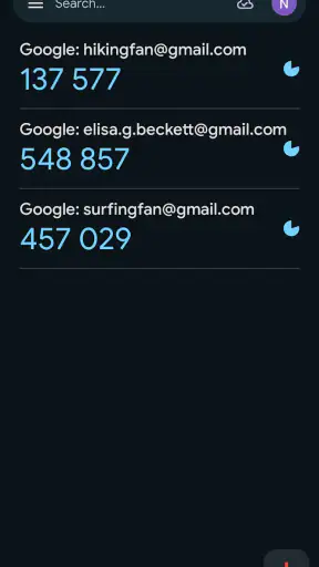 Google 認証システム screenshot