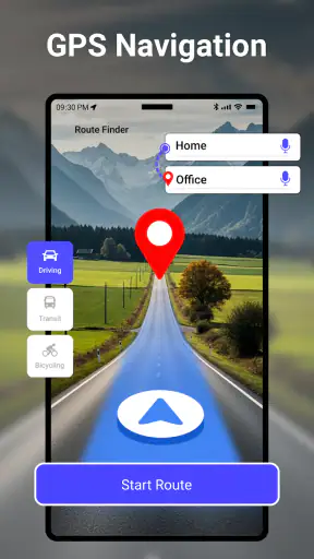 GPS ナビゲーション ＆ 地図 方向: ルート ファインダ screenshot