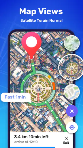 GPS地図、ナビゲーションと目的地マップ screenshot