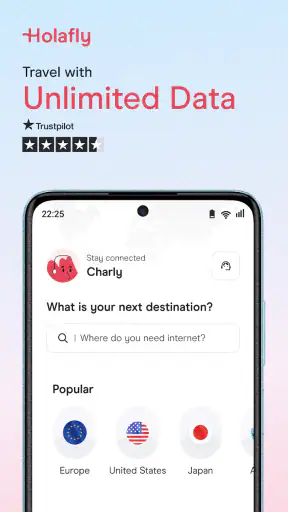 Holafly eSIM Prepaid Card screenshot