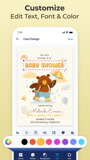 Invitation Maker & Card Design screenshot