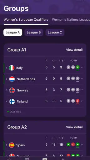 Nations League & Women's EURO screenshot