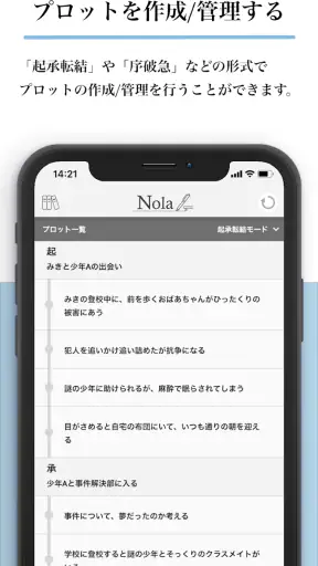 Nola(ノラ) - 小説や漫画の創作エディタツール screenshot