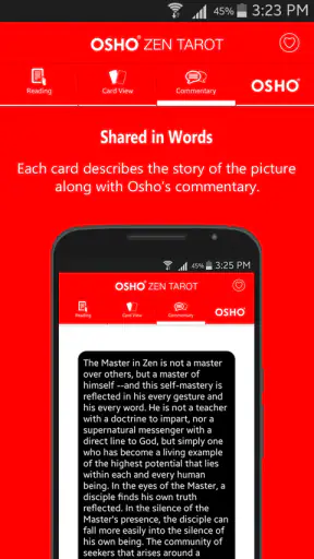 Osho Zen Tarot screenshot