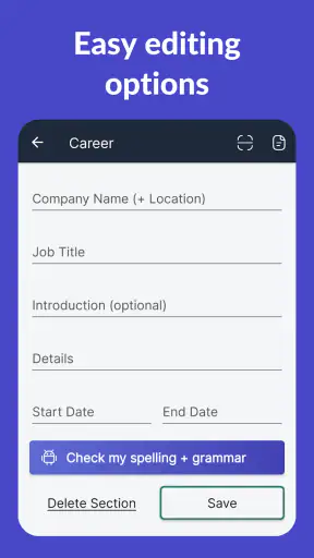 Resume Builder - CV Engineer screenshot
