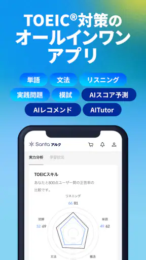 TOEIC®学習ならSantaアルク AIでTOEIC®対策 screenshot