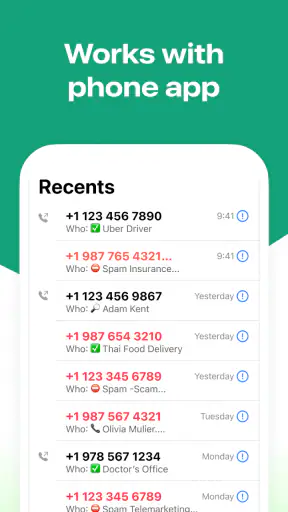 Who - Caller ID, Spam Block screenshot