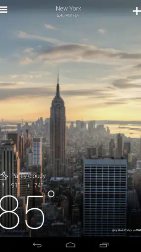 Yahoo Weather screenshot