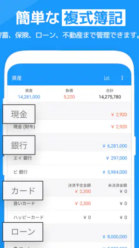 らくな家計簿 screenshot
